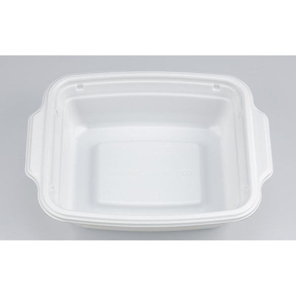 シーピー化成 弁当容器 BFランチ角386 ホワイト 本体 0144838600075 1袋(50個)（直送品）