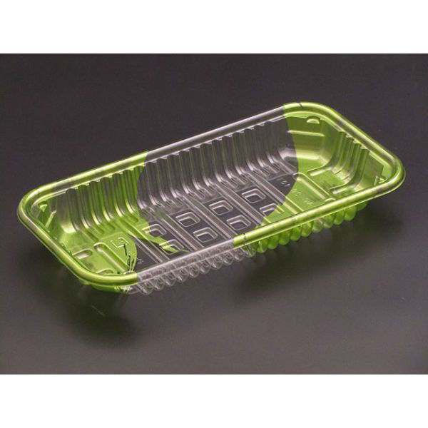 リスパック 透明トレー バイオPET AC-20-10T はやて緑 FSFV790 1ケース(1600個(100（直送品）