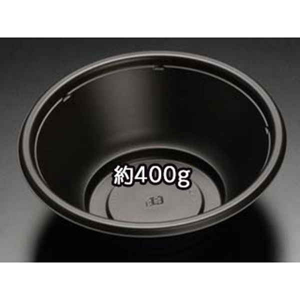 リスパック どんぶり容器 バイオデリカHD丼185BZ 黒 RHHD461 1ケース(600個(100個×6)（直送品）