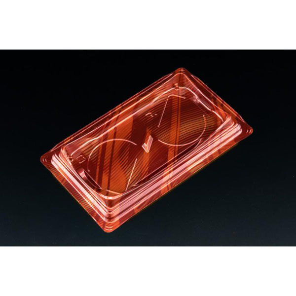 リスパック デザートカップ バイオカップ キューブルック NK25 ルミナスレッド PABK483 1袋(50個)（直送品）