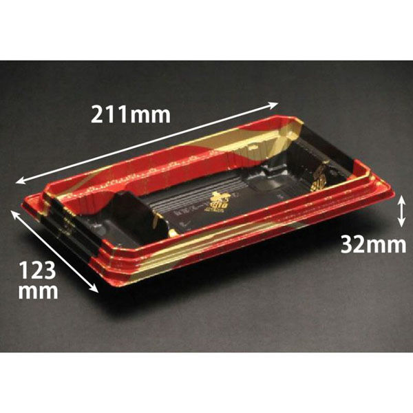 リスパック どんぶり容器 バイオデリカ 枠重 3-2B K-えんてん赤J10 RHBN281 1ケース(900個(50個×18)（直送品）