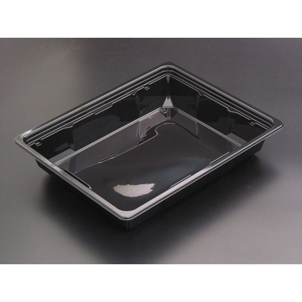 リスパック サラダ容器 バイオカップ キューブNK 50-45B 黒 PABK517 1袋(50個)（直送品）