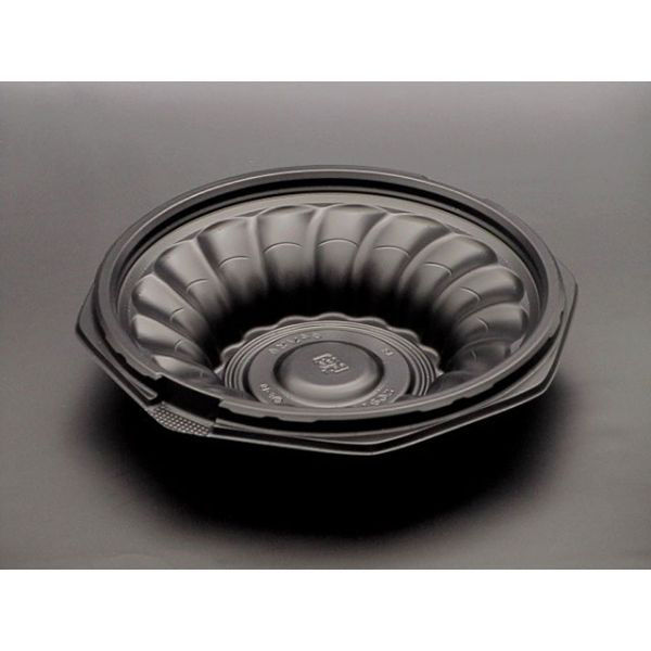 リスパック どんぶり容器 バイオデリカ このみ180B 黒 RHAL361 1袋(50個)（直送品）