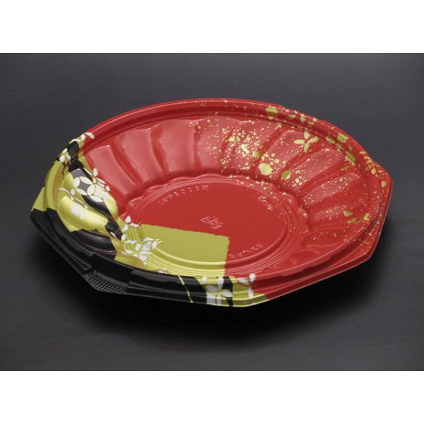 リスパック どんぶり容器 バイオデリカ このみ200B浅 K-めいび赤 RHAL564 1ケース(600個(50個×12)（直送品）