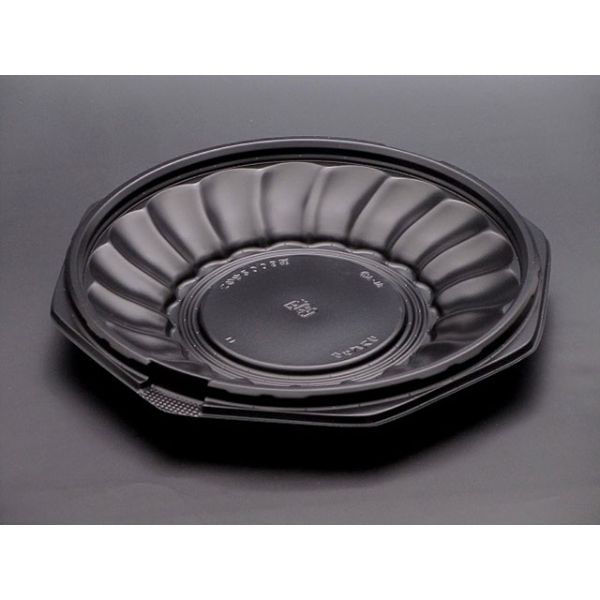 リスパック どんぶり容器 バイオデリカ このみ200B浅 黒 RHAL561 1袋(50個)（直送品）