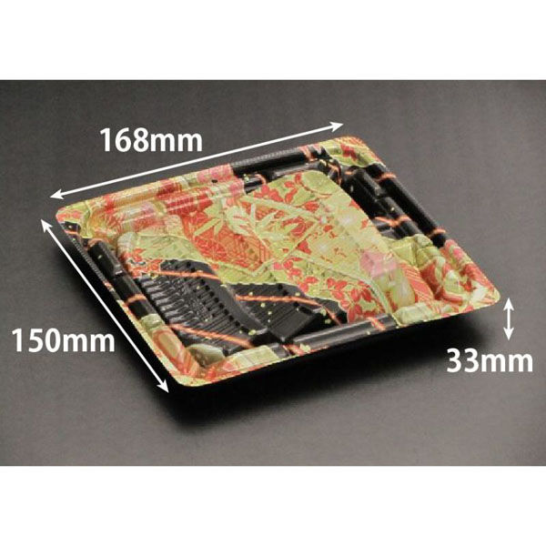 リスパック 惣菜容器 バイオデリカ 優枠 揚 15-17B K-きらび赤 FBPF094 1ケース(800個(50個×16)（直送品）