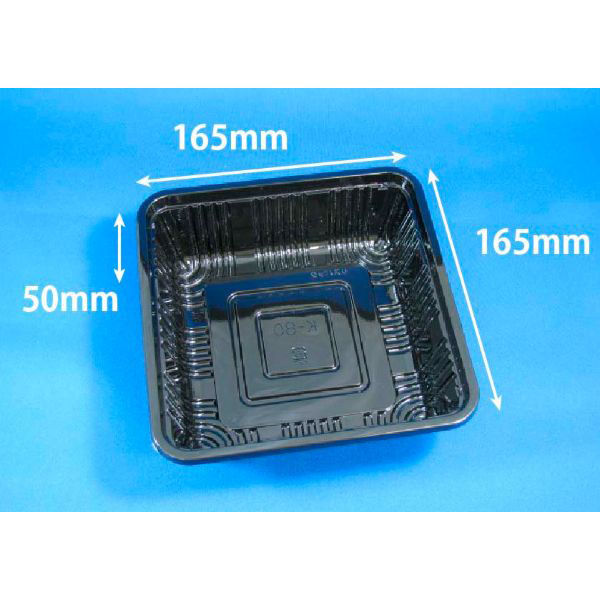リスパック フルーツ容器 フルーツ K-80 黒 FATW093 1袋(100個)（直送品）