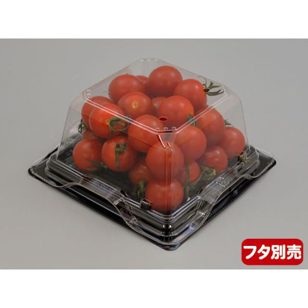 リスパック フルーツ容器 バイオカップ キューブ 13-60B ゲイト 穴4H PABK607 1ケース(600個(50個×12)（直送品）