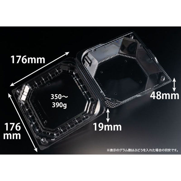 リスパック フルーツ容器 バイオ きらめき 18-18S(60) PBTV673 1袋(25個)（直送品）