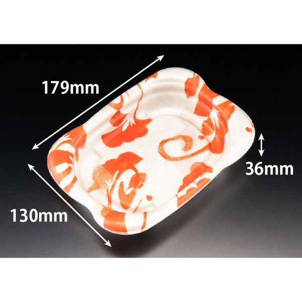 リスパック 軽食容器 ホット なごやか 18-13B 彩色赤 RLFN342 1袋(50個)（直送品）