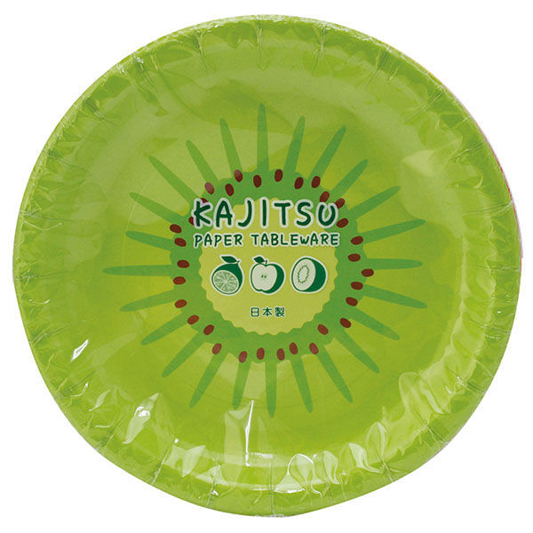 アートナップ 紙皿 KAJITSU ペーパープレート(3柄アソート)5枚入 KT-32 1ケース(120個(10個×12)（直送品）