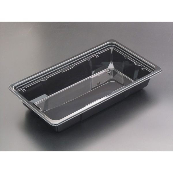 リスパック サラダ容器 バイオカップ キューブNK 45-45B 黒 PABK502 1ケース(400個(50個×8)（直送品）