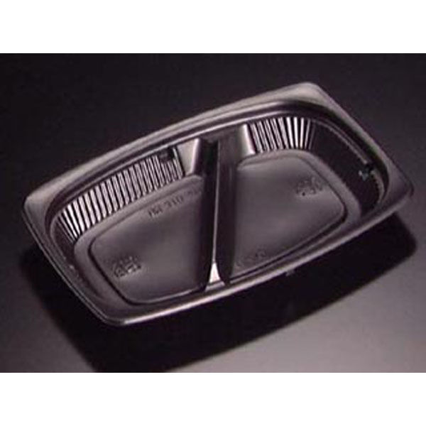 リスパック 弁当容器 バイオデリカ HM 310-2B 黒 RHIF767 1ケース(800個(50個×16)（直送品）