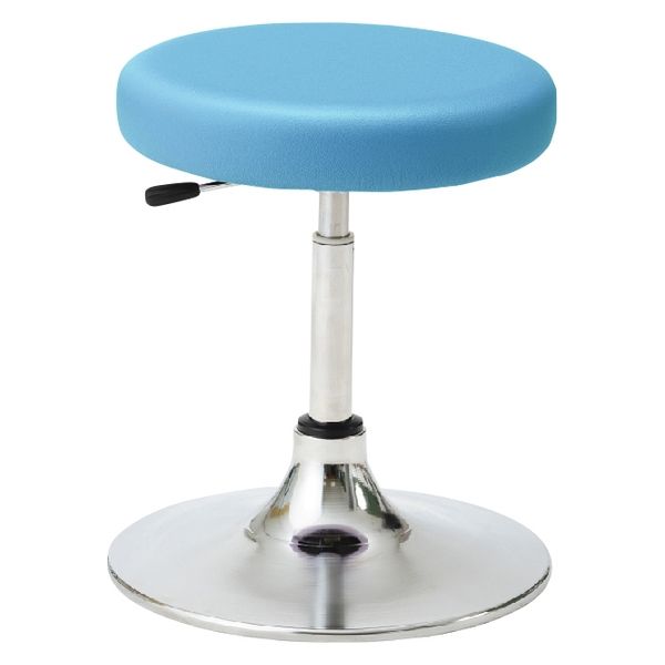 松吉医科器械 マツヨシ クランケチェア(背なし) 25301700 ライトブルー MY-N3235R 1台（直送品）