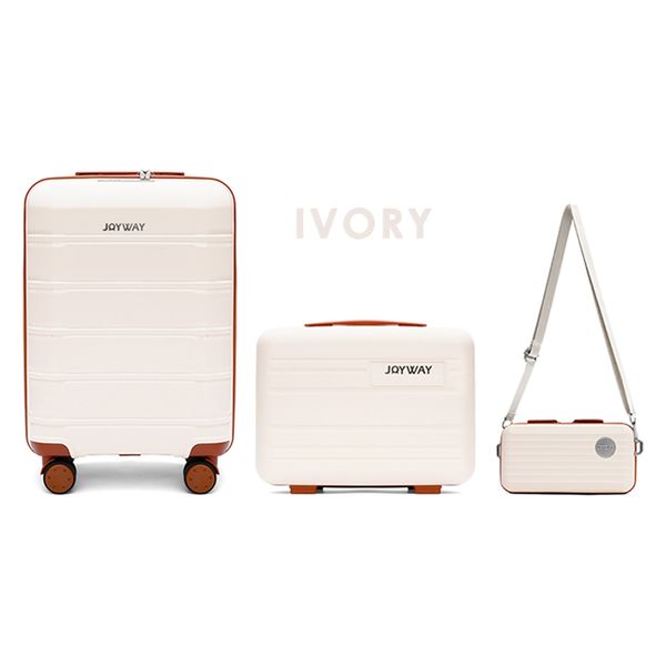 JOYWAY SORTIR(ソルティール)スーツケース+ミニバッグ+ミニポシェット3点セット IVORY/D BB005-1 1式（直送品）