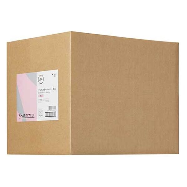 ジョインテックス スマートバリュー カラーペーパー厚口A4 桃 2000枚 A271J-7 1箱（直送品）