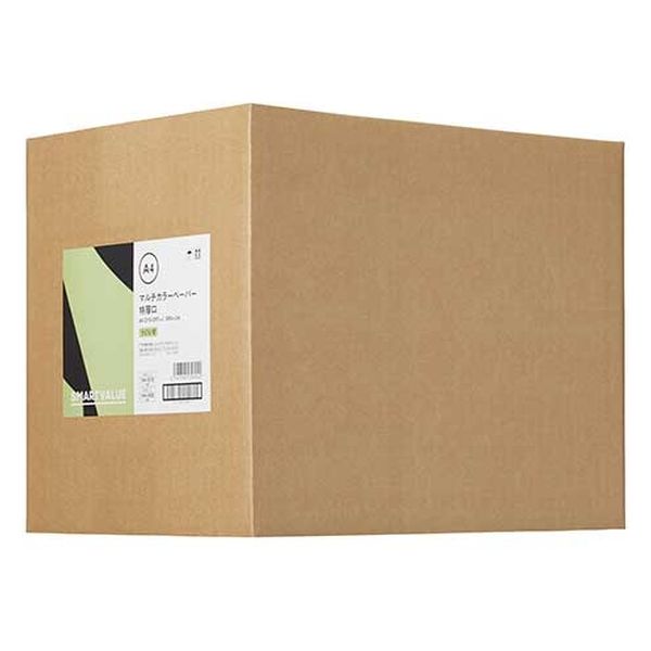 ジョインテックス スマートバリュー カラーペーパー特厚口A4 鶯 1500枚 A281J-3 1箱（直送品）