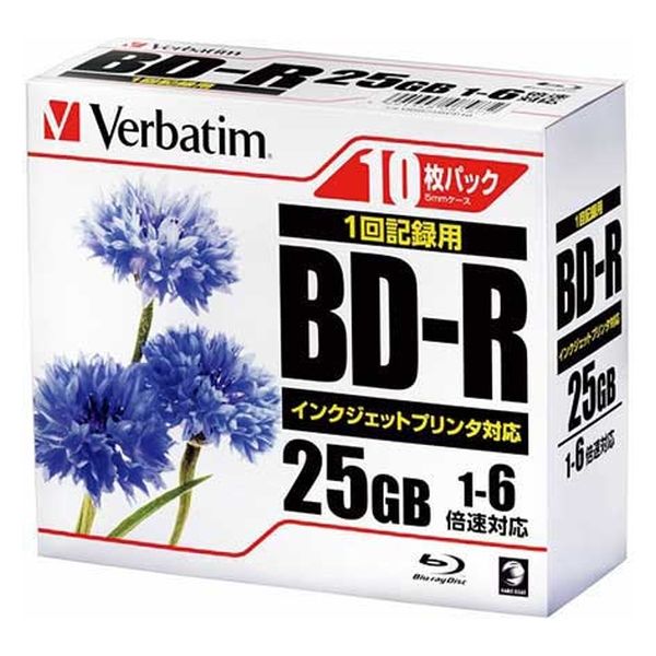 Verbatim データ用ブルーレイ 10枚 DBR25RPP10 1パック（直送品）