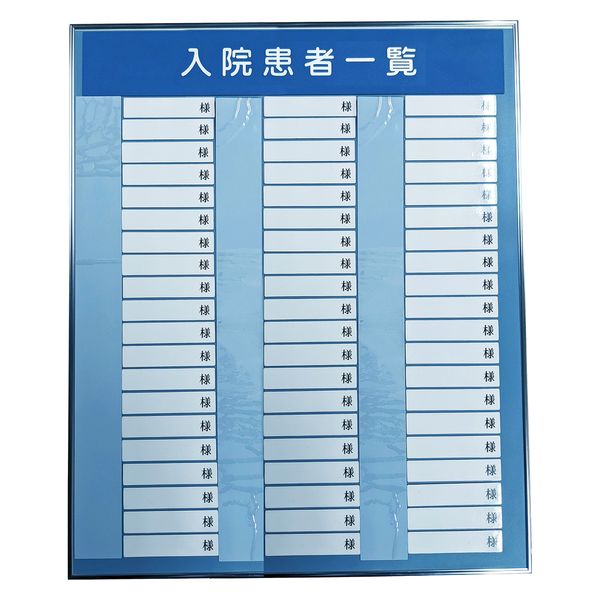 日本医理器材 入院患者一覧表R型(60名用) 24219901 500X600MM 1個（直送品）