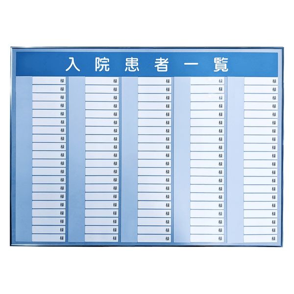 日本医理器材 入院患者一覧表R型(100名用) 24219903 820X600MM 1個（直送品）