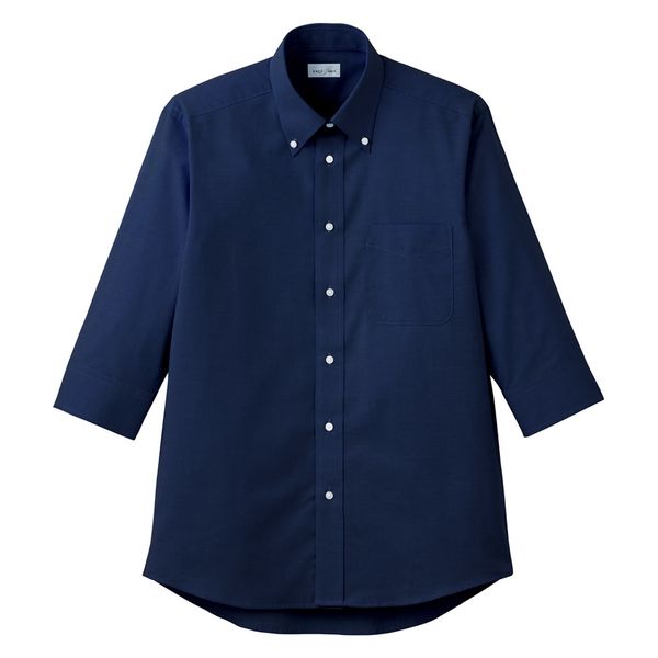 BLUE LABEL　　七分袖　38サイズ ボンマックス オックスフォード七分袖シャツ ネイビー L FB4555U