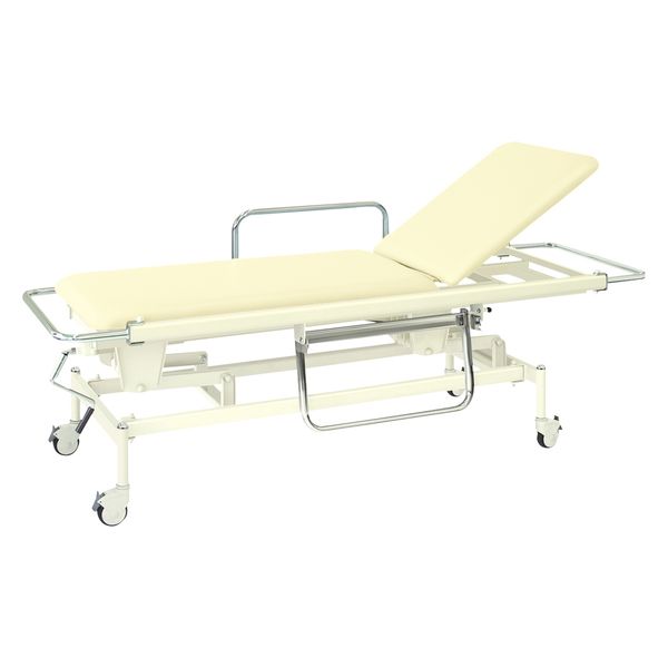 【軒先渡し】高田ベッド 手動昇降式GSストレッチャー100背上げ付 24319401ビニルレザークリーム TB-626(60X200X48-86)（直送品）