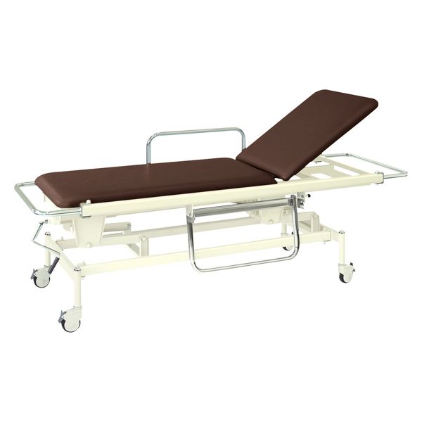【軒先渡し】高田ベッド 手動昇降式GSストレッチャー100背上げ付 24319401 ビニルレザー茶 TB-626(60X200X48-86) 1台（直送品）