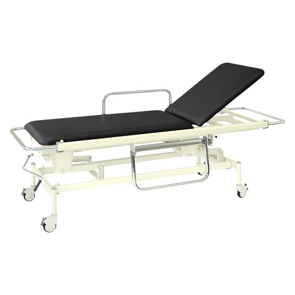 【軒先渡し】高田ベッド 手動昇降式GSストレッチャー100背上げ付 24319401 ビニルレザー黒 TB-626(60X200X48-86) 1台（直送品）