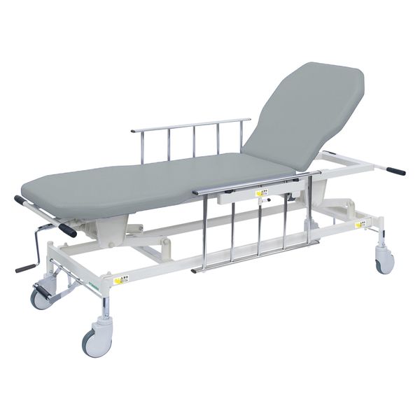 【軒先渡し】高田ベッド 手動GSストレッチャー D型 25253700 ビニルレザーグレー TB-1521(60X48-86CM) 1台（直送品）