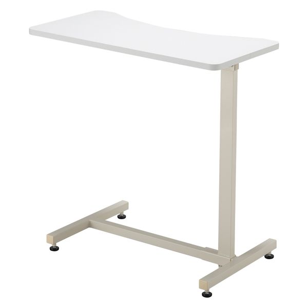 【軒先渡し】高田ベッド エコノミーベッドサイドテーブル アジャスタータイプ 25329005 ホワイト TB-BST-0190(アジャスター) 1台（直送品）