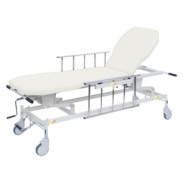 【軒先渡し】高田ベッド 手動GSストレッチャー D型 25253702 ビニルレザー白 TB-1521(70X48-86CM) 1台（直送品）