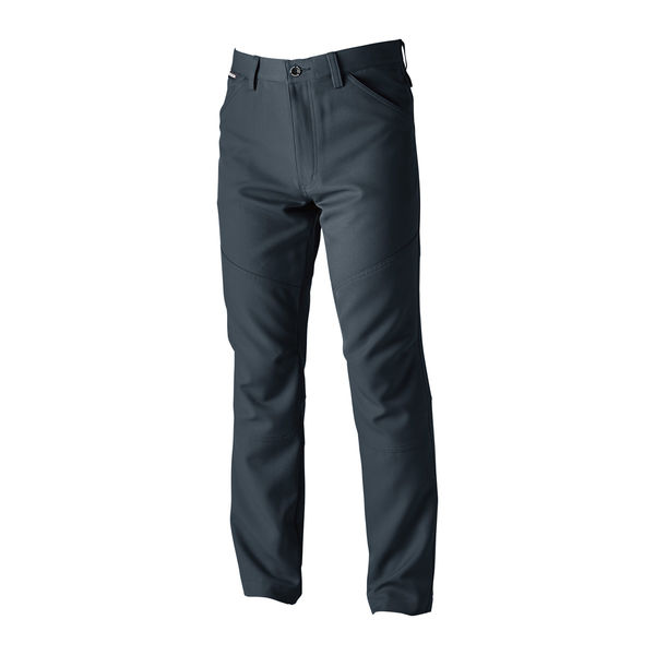 新品★STCH (XL) fabric サークルロゴパンツ gray×navy ブッチャー総柄プリントイージーアンクルパンツ (MENS/WOMENS