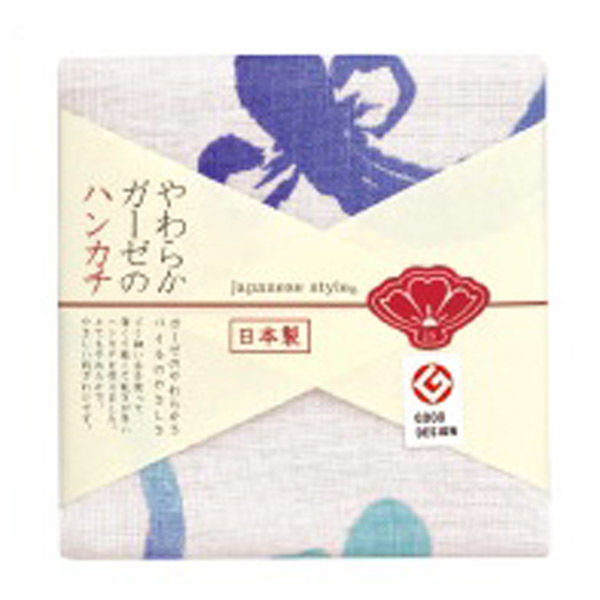 【まとめ買いでお得】日繊商工 うなぎ　やわらかガーゼのハンカチ　日本製 JS4105 1箱(10個入)（直送品）