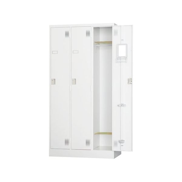 アズワン TLKスタンダードロッカー 3人用 シリンダー錠 65-9622-81 1台（直送品）