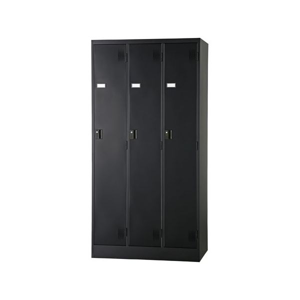 アズワン TLKスタンダードロッカー シリンダー錠 ブラック 3人用 65-9622-95 1台（直送品）