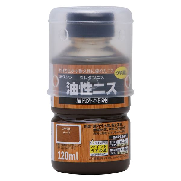 和信ペイント 油性ニス 120ml つや消しチーク #901721 1個（直送品）