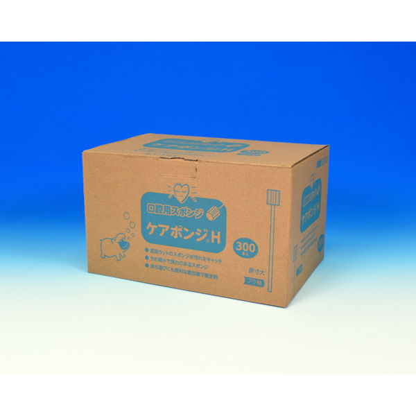 コリアグランドセール イワツキ 1箱（300本入:50本x6袋 007-70217 プラ軸 ケアポンジH 清拭・洗浄介助