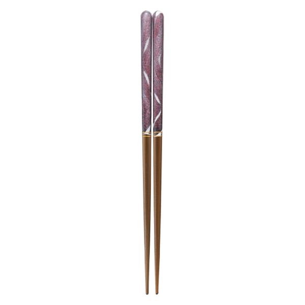 ナカノ 塗箸 食洗対応 青海波　21cm W-1712 1ケース(1ケース100個入×1)（取寄品）