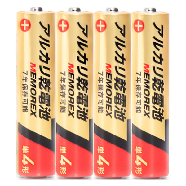 兼松　MEMOREXアルカリ電池　単4形　LR03-4S7　1セット（100本入）（直送品）