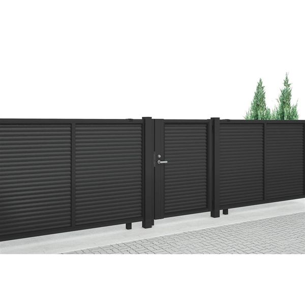 四国化成建材 ERM2型 W1000X2 H1200 アルミ 目隠し 両開き シリンダー錠 ERM2-SO1012WBK 1個（直送品）