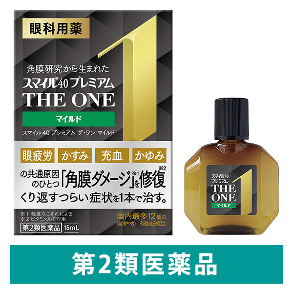 ネット限定お買い得商品 - ショップチャンネル スマイル40 目薬 ライオン 15ml マイルド ONE THE プレミアム 目薬