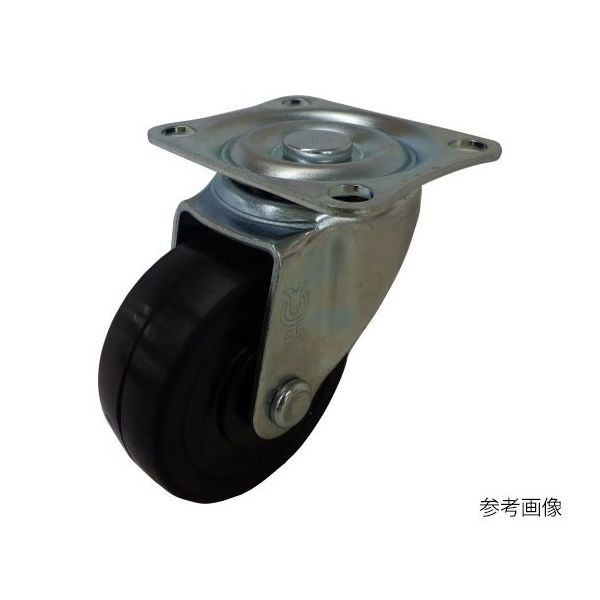 ユーエイ SG型キャスター 自在車プレート式 径100mm 導電ゴム車輪 SG-100RHE 1個 62-9777-83（直送品）