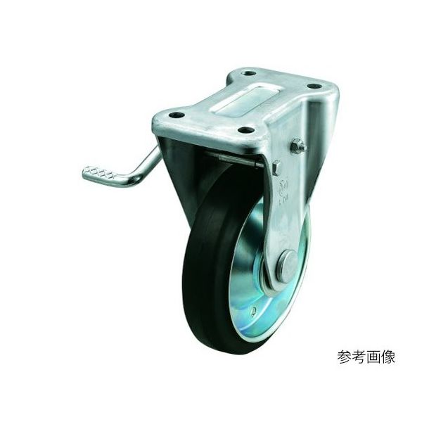ユーエイ KB型キャスター 固定車プレート式(ストッパー付) WEKB-100(L) 1個 62-9776-69（直送品）