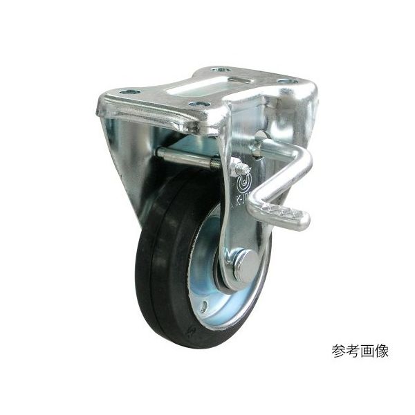 ユーエイ KB型キャスター 固定車プレート式(ストッパー付) WEKB-130(R) 1個 62-9776-74（直送品）