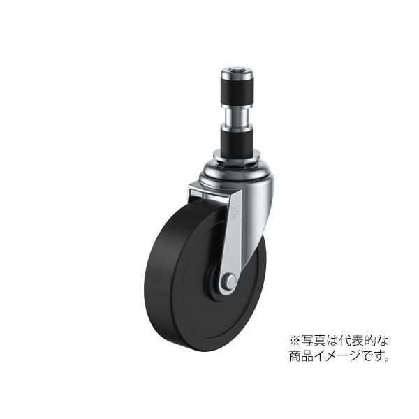 ユーエイ ETF型キャスター 自在車ゴムパイプ差し込み式 ETF-100RHE 19 1個 62-9780-87（直送品）