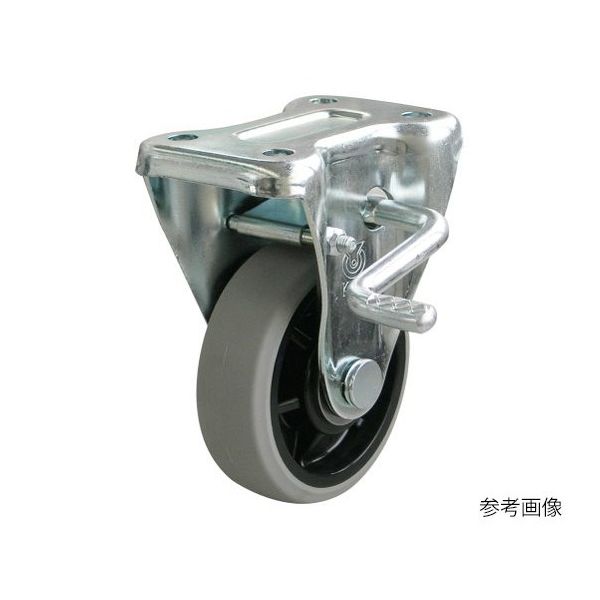 ユーエイ KB型キャスター 固定車プレート式(ストッパー付) GUKB-150(R) 1個 62-9785-20（直送品）