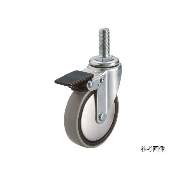 ユーエイ ST特殊型キャスター 自在車ねじ込み式(ダブルストッパー付) ST-100NUSW-1M16 40 1個 62-9792-11（直送品）