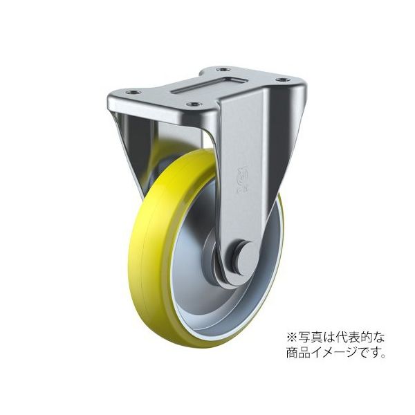ユーエイ K型キャスター 固定車プレート式 径130mm 帯電防止ウレタン車輪(鋼板ホイル) UWEK-130 1個 62-9797-39（直送品）