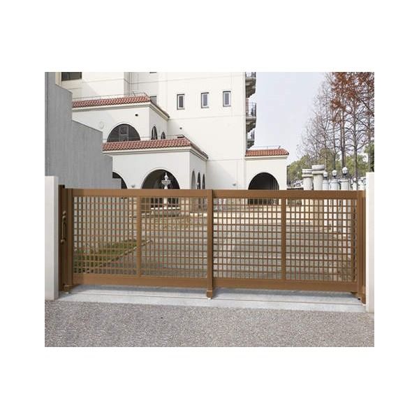 スタックラインSA2型手動式 H1600 開口幅3000 アルミ 格子 片引き ステンレスフラットレール仕様 SA2F16R-S3SBZ（直送品）