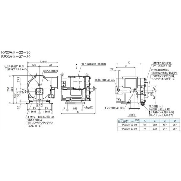 ダイキン工業 ロータポンプ RP23A1-22-30 1PC（直送品） - アスクル